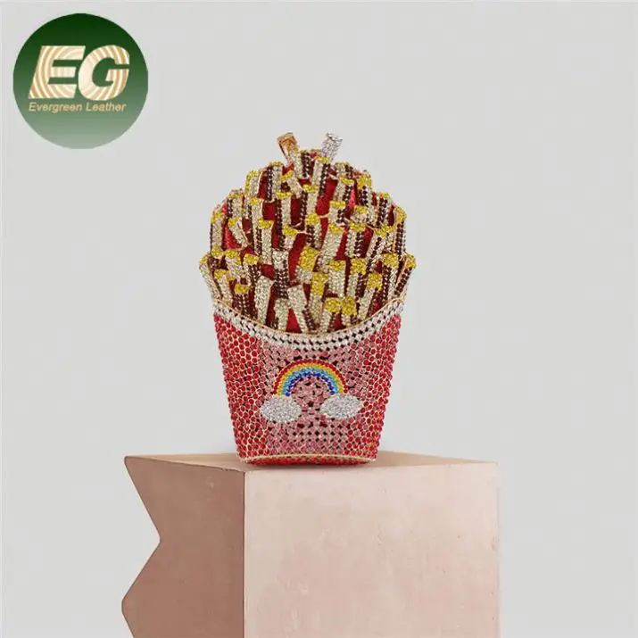 LEB1114 Wholesale designer party rainbow evening rhinestone purses women french fries bag crystal hand bags
LEB1114 Wholesale designer party rainbow evening rhinestone purses women french fries bag crystal hand bags