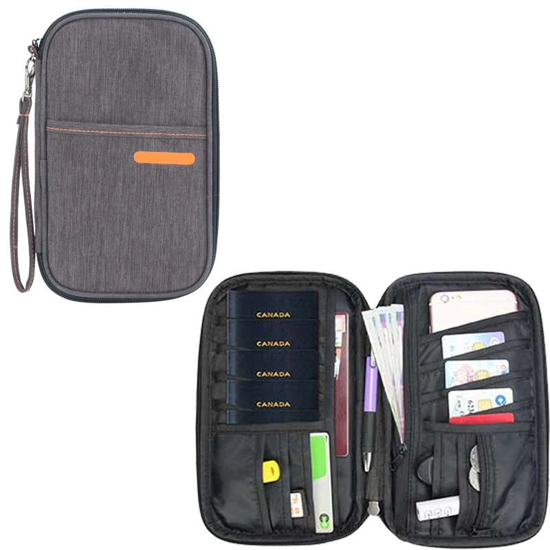 Family RFID Blocking Travel Wallet Passport Holder, with Hand & Neck & shoulder Strap Organizer bag/, Gray, more than 25 colors ffor option
Family RFID Blocking Travel Wallet Passport Holder, with Hand & Neck & shoulder Strap Organizer bag/, Gray, more than 25 colors ffor option