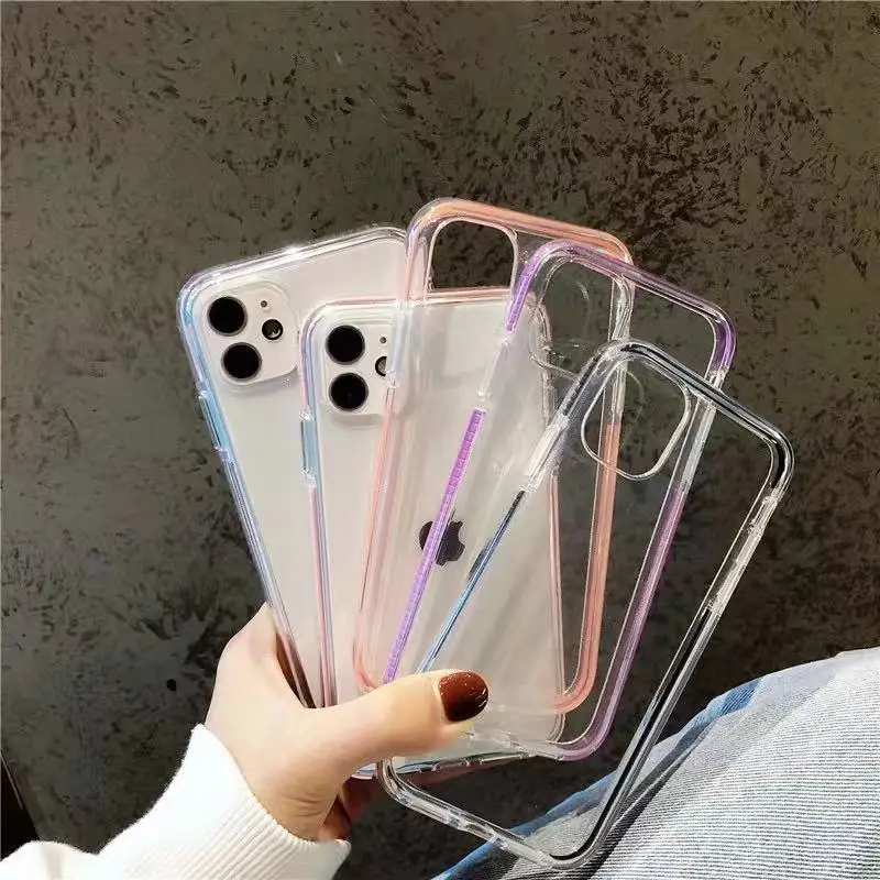 high quality transparent silicone soft case creative color frame simple contrast color frame for iphone 13 pro max phone case, Multi
high quality transparent silicone soft case creative color frame simple contrast color frame for iphone 13 pro max phone case, Multi
