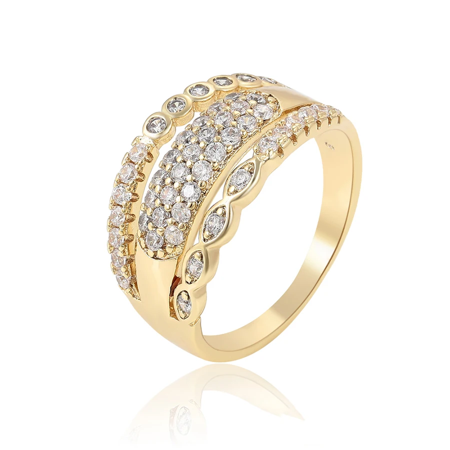 16310 Xuping special design wedding ring, 14K gold color copper alloy zircon ring for women
16310 Xuping special design wedding ring, 14K gold color copper alloy zircon ring for women