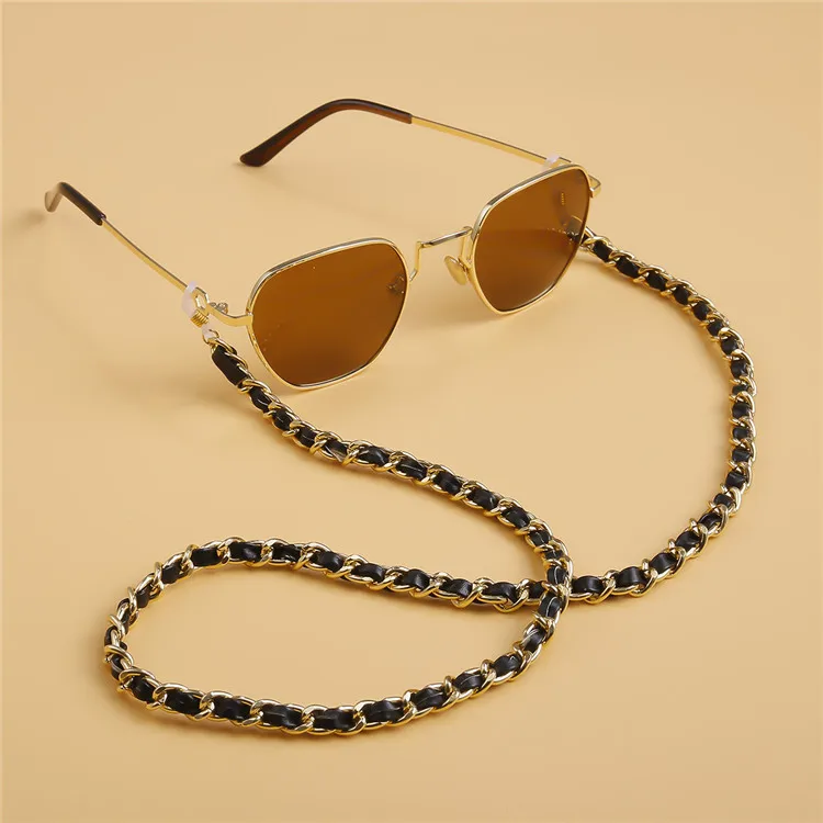 Fashion Leather PU Rope Chain Strap Holder Metal Link Vintage Gold Plated Chain For Glasses
Fashion Leather PU Rope Chain Strap Holder Metal Link Vintage Gold Plated Chain For Glasses