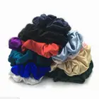 Logo Customization Hair Band Elastic New Custom Ponytail Silk Hair Scrunchies Elastic Hair Bands