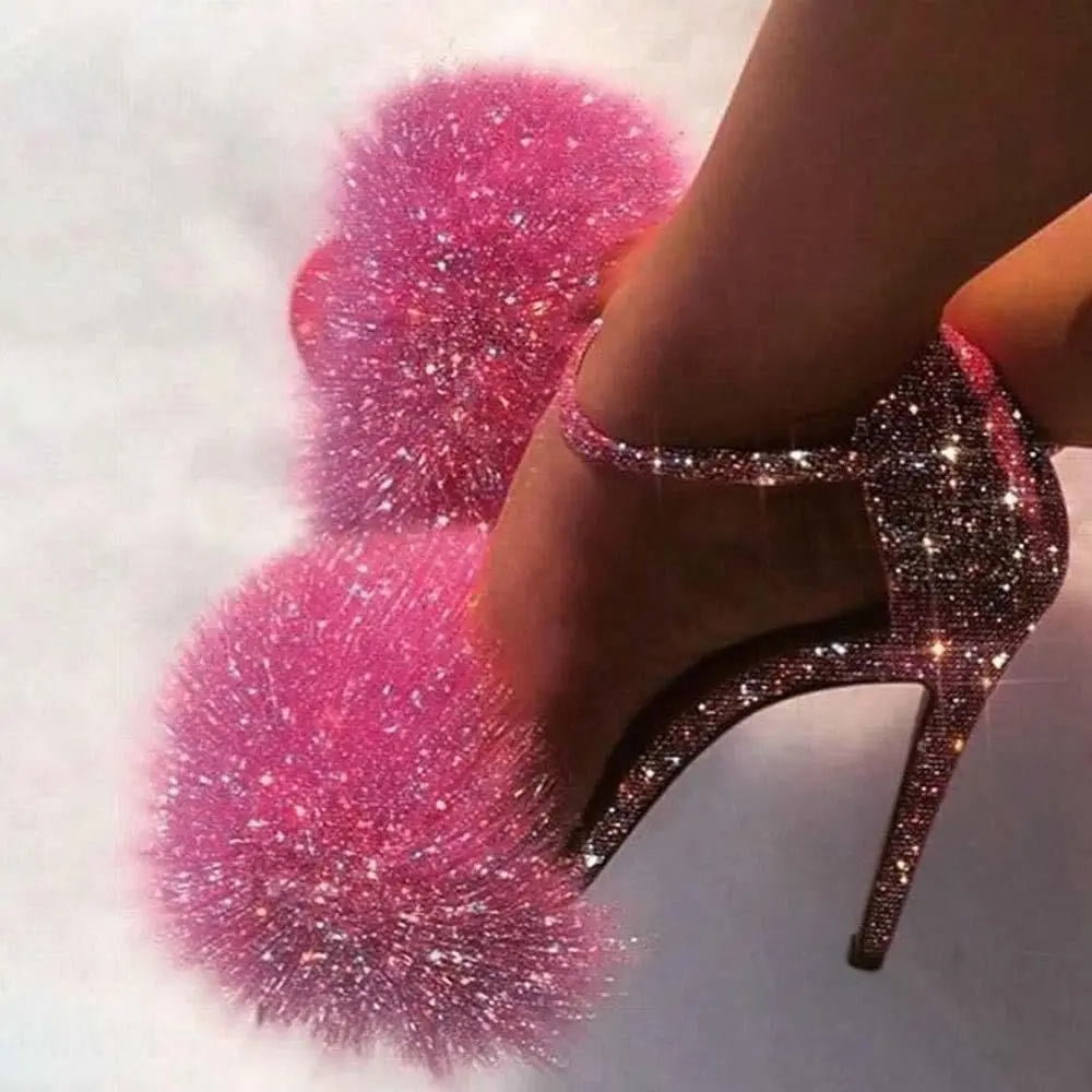 Fashion Woman Pumps Sexy Summer Ladies model Sandals Furry High Heels Ankle Women Party Dress Shoes
Fashion Woman Pumps Sexy Summer Ladies model Sandals Furry High Heels Ankle Women Party Dress Shoes