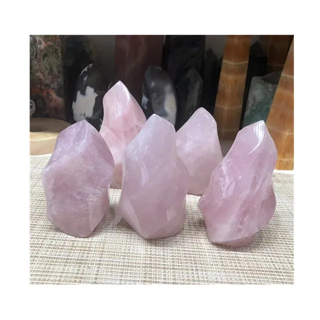 Natural quartz Fire Quartz crystals healing stones Rose Quartz Crystal Torch Flames for Home Decoration
Natural quartz Fire Quartz crystals healing stones Rose Quartz Crystal Torch Flames for Home Decoration