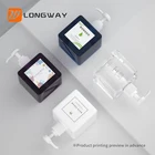 Plastic Hand Hand Wash Bottles PETG Plastic Clear Empty Amber Square Shampoo Foam Soap Pump Dispenser Bottle 250ml For Lotion Hand Wash Sanitizer