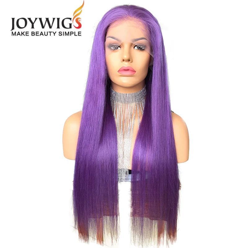 JOYWIGS Purple Color Top Quality 100% Human Hair Lace Front Wig Silk Straight Long Hair Wigs 22in 150% density
JOYWIGS Purple Color Top Quality 100% Human Hair Lace Front Wig Silk Straight Long Hair Wigs 22in 150% density