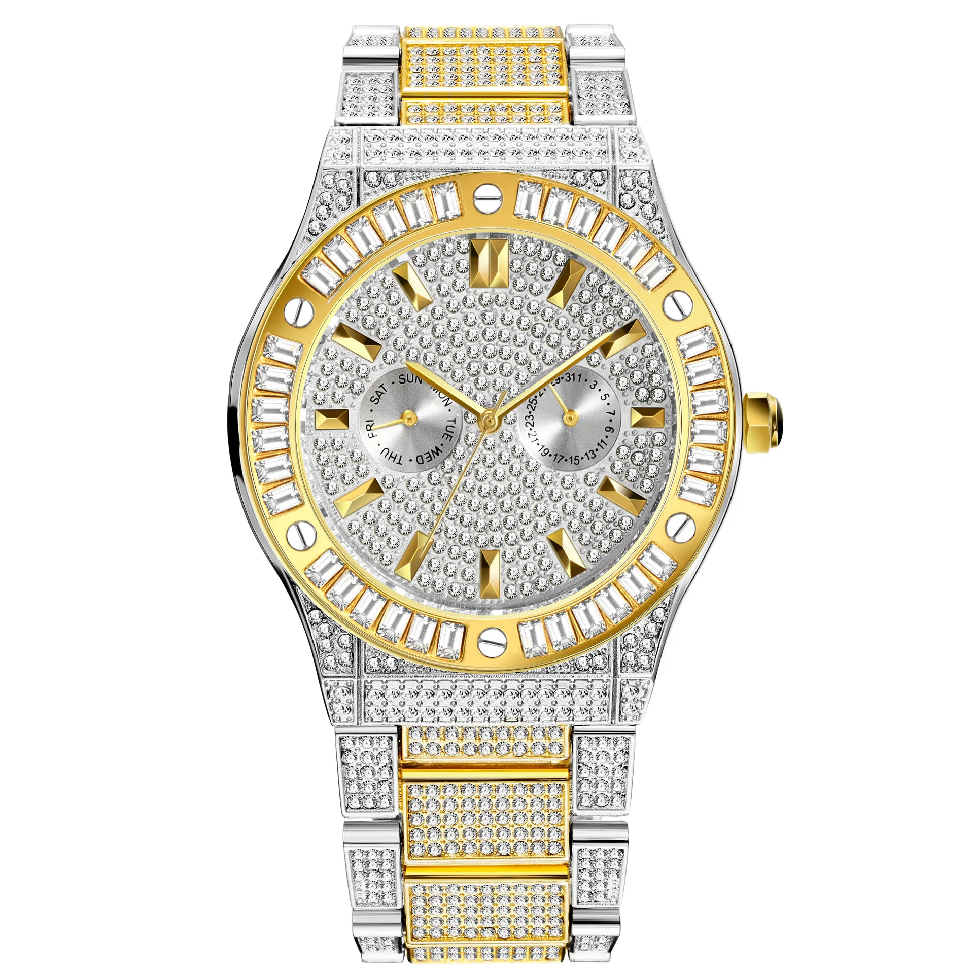 2020 custom new luxury full lab diamond bling gold men water proof iced outwrist watch
2020 custom new luxury full lab diamond bling gold men water proof iced outwrist watch