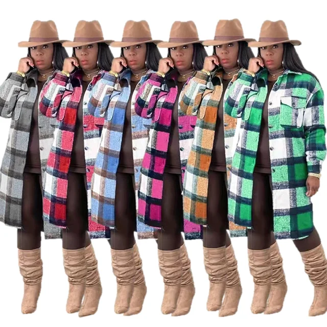 Ladies Autumn Winter Plaid Shirt Top Women Cardigan Coat Cute Shirt Plaid Woolen Jacket
Ladies Autumn Winter Plaid Shirt Top Women Cardigan Coat Cute Shirt Plaid Woolen Jacket