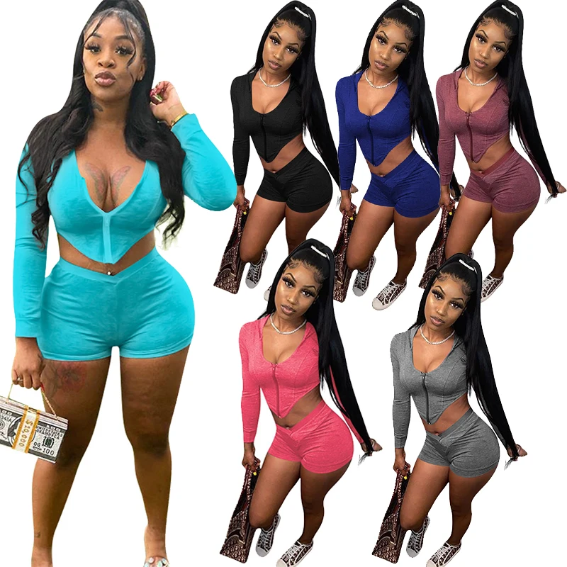 Hooded cotton jogging suits wholesale short stacked pants two piece set women clothing, As picture show
Hooded cotton jogging suits wholesale short stacked pants two piece set women clothing, As picture show