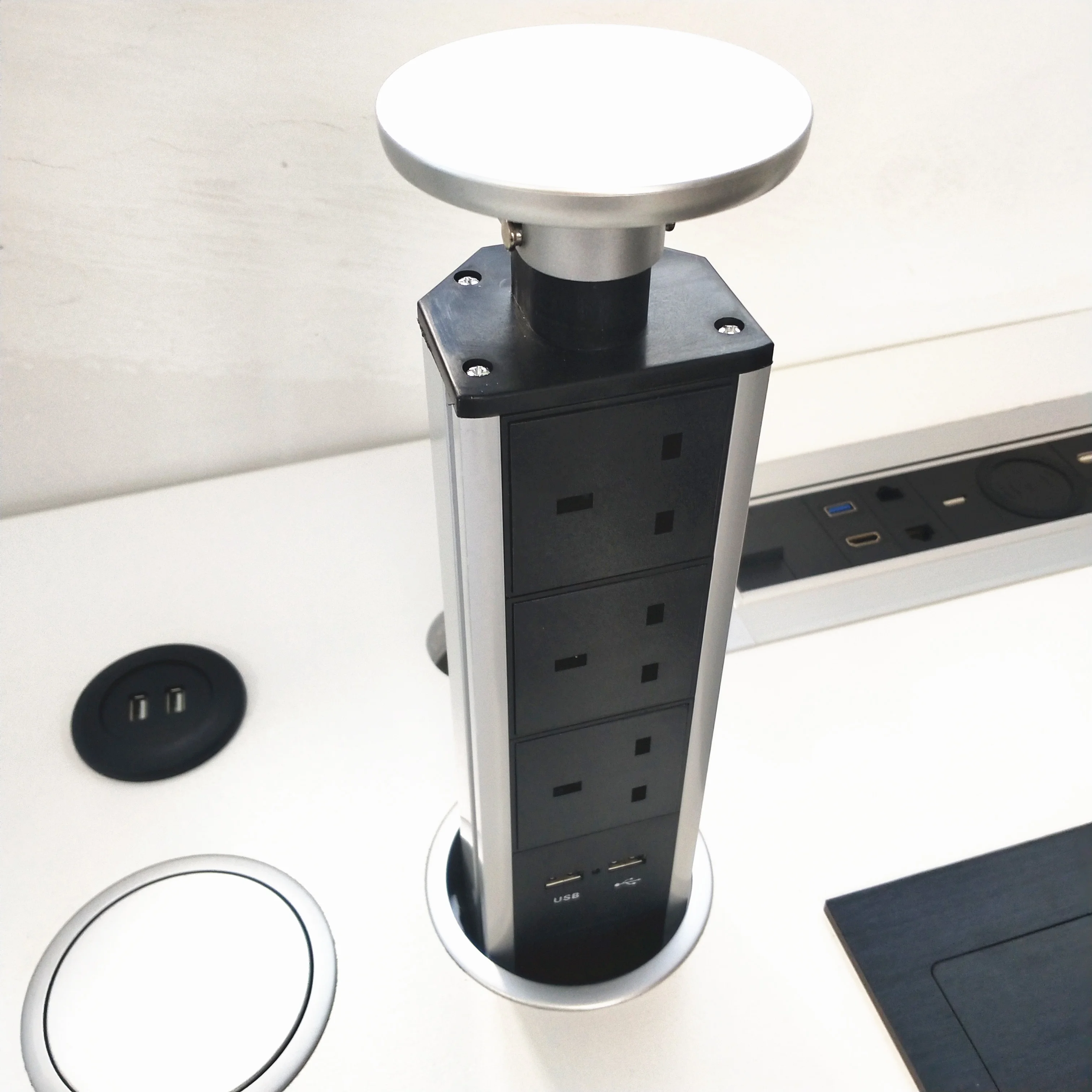 Customize Power Outlet Tabletop Vertical Pop Up Socket Kitchen Hidden