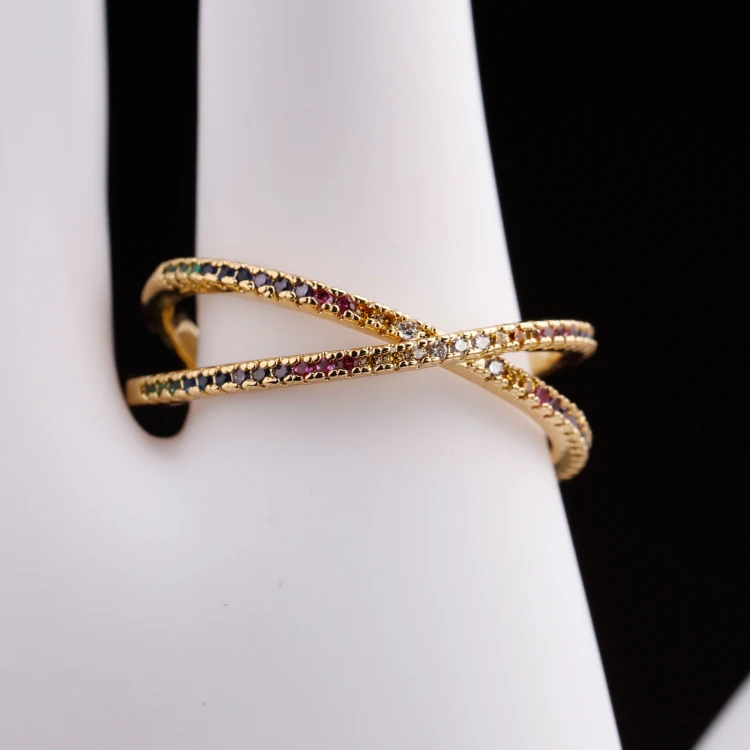 Fashion Adjustable CZ Micro Pave Rings 18K Gold Plated X Cross Rings Wholesale
Fashion Adjustable CZ Micro Pave Rings 18K Gold Plated X Cross Rings Wholesale
