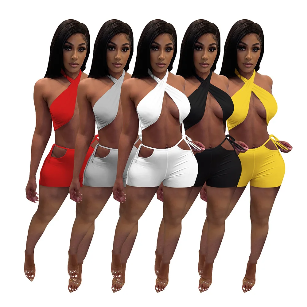New arrival 2021 sleeveless summer outfits lace up women 2 piece outfit slim shorts two piece set women
New arrival 2021 sleeveless summer outfits lace up women 2 piece outfit slim shorts two piece set women