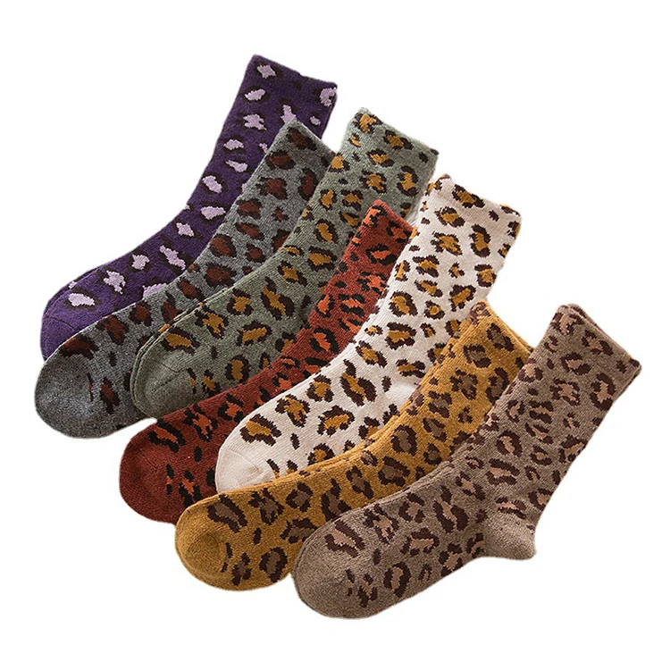 Factory Fashion Leopard Jacquard High Stretch Breathable Kitted Cozy Cute Casual Socks Custom Logo For Women, Picture
Factory Fashion Leopard Jacquard High Stretch Breathable Kitted Cozy Cute Casual Socks Custom Logo For Women, Picture