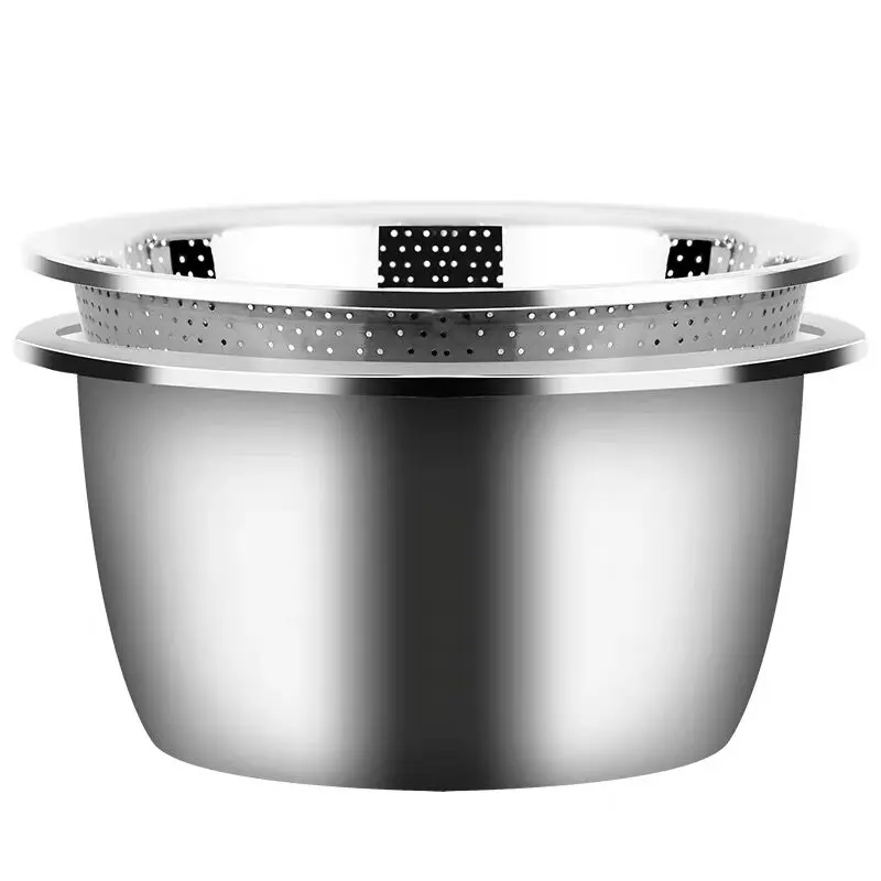 201 Stainless Steel Salad Bowl Set Deep Mixing Bowl Food Rice Washing Bowl Kitchen Fruit Colander
201 Stainless Steel Salad Bowl Set Deep Mixing Bowl Food Rice Washing Bowl Kitchen Fruit Colander