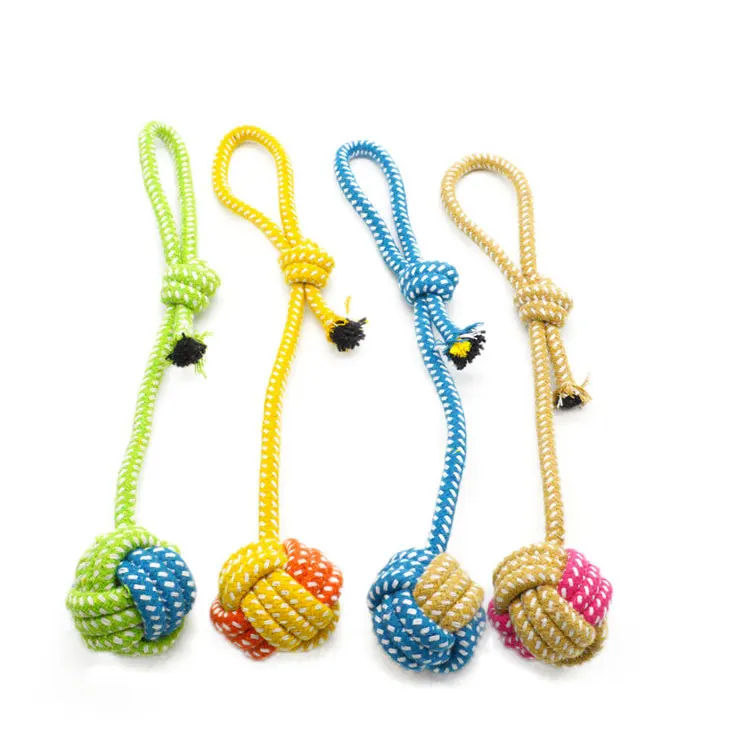 Factory Price 100% Cotton Colorful Pet Toys Dog Knot Rope Toy with Ball for dog Interactive Play
Factory Price 100% Cotton Colorful Pet Toys Dog Knot Rope Toy with Ball for dog Interactive Play