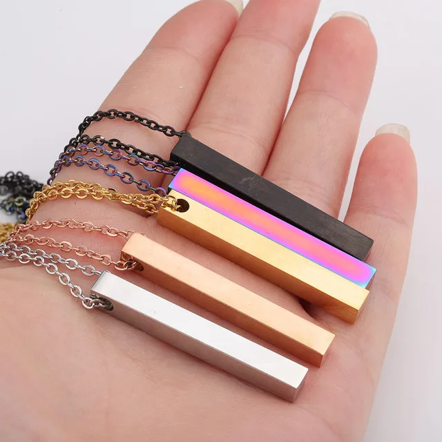 Name Bar Pendant Simple Fashion Stainless Steel 18K Gold Bar Necklace chain necklace pendant charm accessories
Name Bar Pendant Simple Fashion Stainless Steel 18K Gold Bar Necklace chain necklace pendant charm accessories