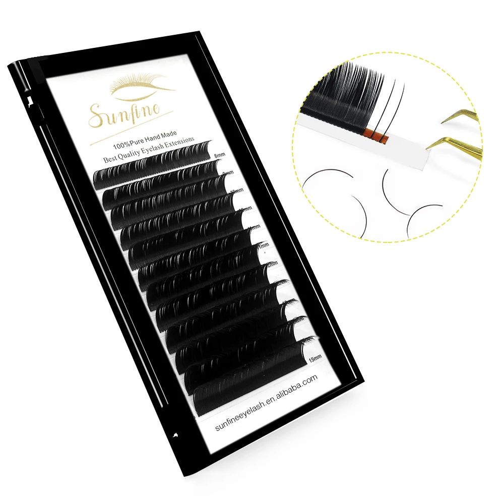Sunfine Eyelash Extension Supplies Wholesale Soft Matte Black And Korean PBT Material Of Classic Eyelash Extensions With Boxes
Sunfine Eyelash Extension Supplies Wholesale Soft Matte Black And Korean PBT Material Of Classic Eyelash Extensions With Boxes