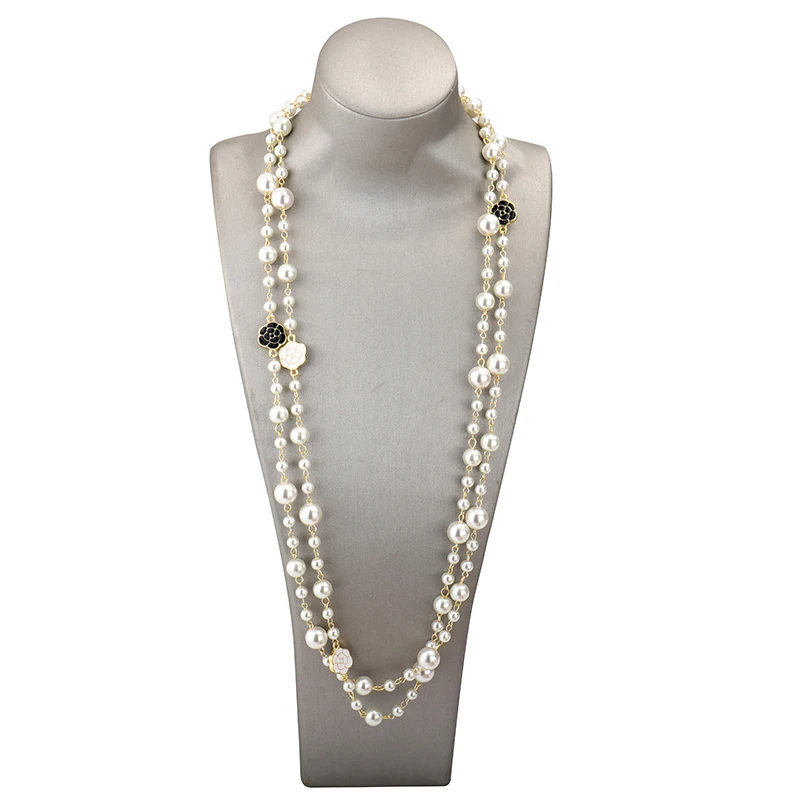 Jewelry Gift Muti Layer Artificial pearl Rose Necklace for Women long chain Sweater necklace for party Fashion decoration
Jewelry Gift Muti Layer Artificial pearl Rose Necklace for Women long chain Sweater necklace for party Fashion decoration