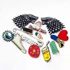 Rectangle Activity Useful Custom Cheap Metal Badge Pin With Butterfly Button Clip