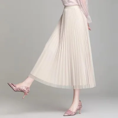 B53647A Sweet lady pure color mesh patchwork Korea style knitted pleated skirt
B53647A Sweet lady pure color mesh patchwork Korea style knitted pleated skirt