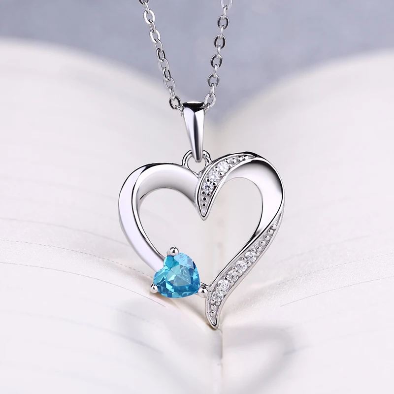 2022 Valentine's day Jewelry pendant blue stone 925 sterling silver custom heart diamond necklace
2022 Valentine's day Jewelry pendant blue stone 925 sterling silver custom heart diamond necklace