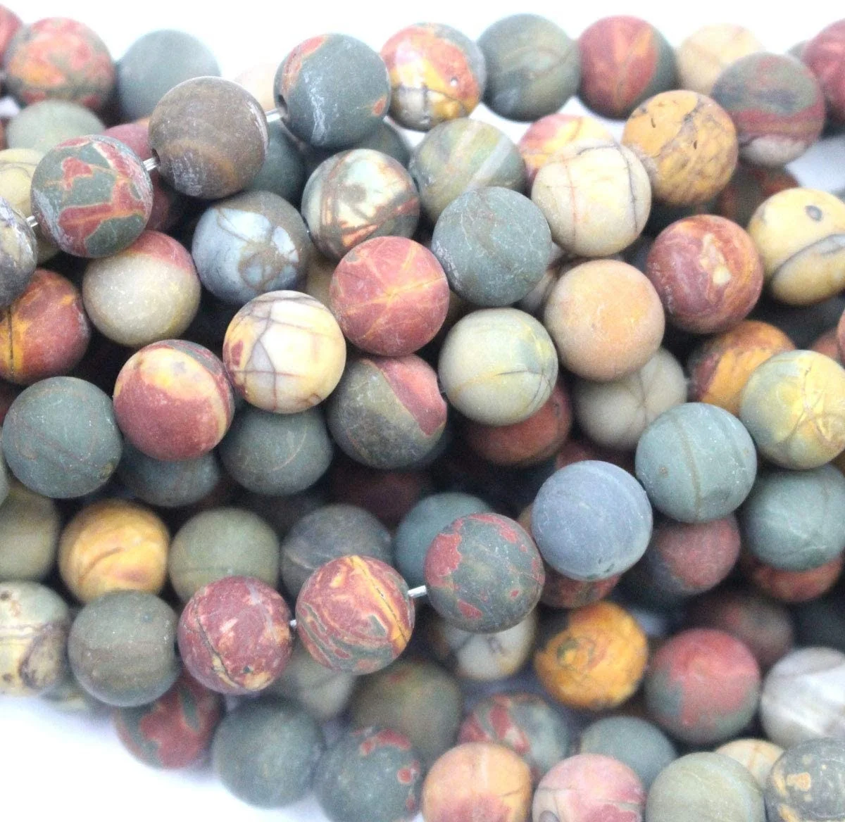 DIY Matte Gemstone Bead Natural Multi Picasso Jasper Loose Gemston Beads Making Jewelry
DIY Matte Gemstone Bead Natural Multi Picasso Jasper Loose Gemston Beads Making Jewelry