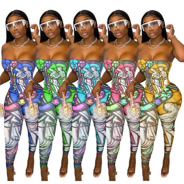 Sexy Ladies 2pc Outfits Printed Summer Clothing Skinny Women Two Piece Set, Picture shown
Sexy Ladies 2pc Outfits Printed Summer Clothing Skinny Women Two Piece Set, Picture shown