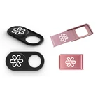 2019 New black/pink/silver available metal OEM logo webcam cover for laptops