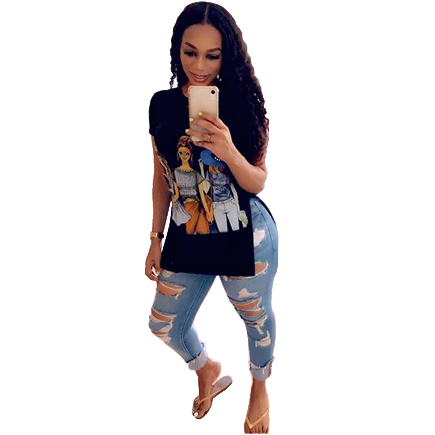 T-shirt dresses women casual summer Round neck short sleeve dress Character printing ladies casual dresses
T-shirt dresses women casual summer Round neck short sleeve dress Character printing ladies casual dresses