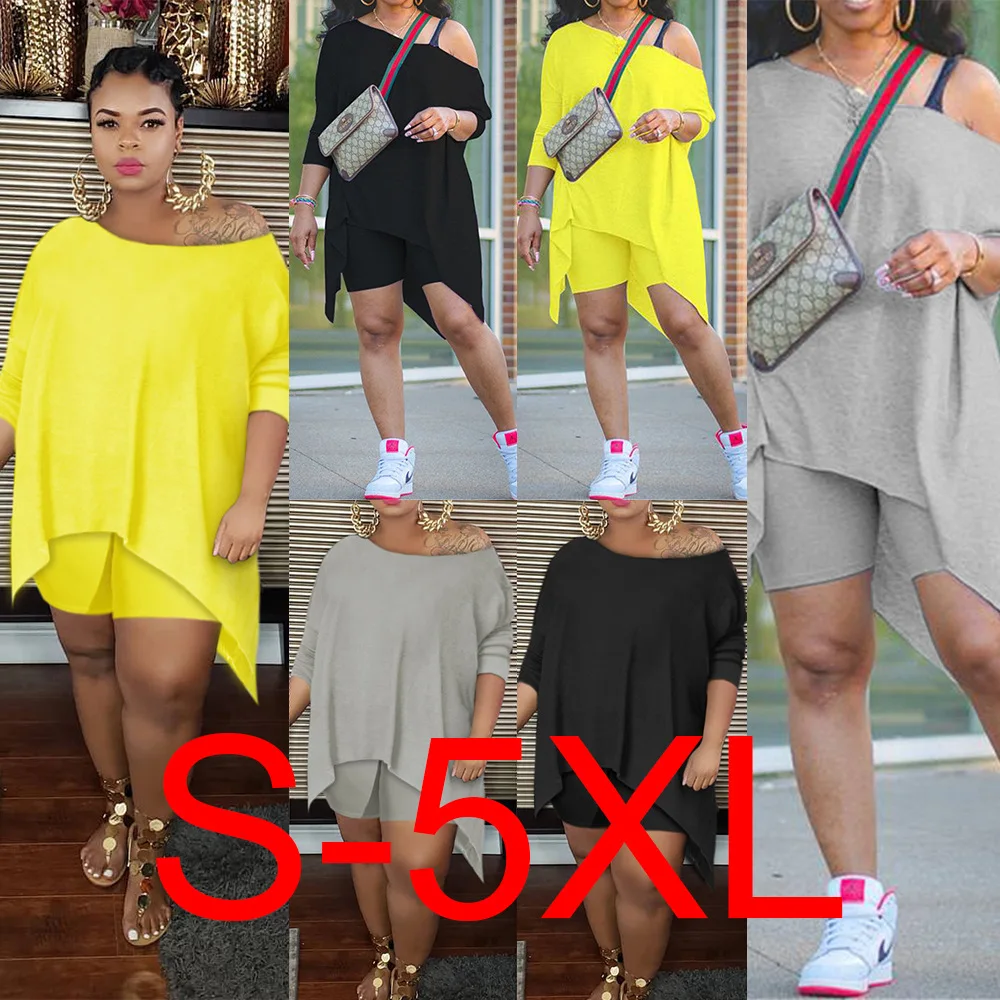 2020 Summer New Fashion Fat Ladies Solid Color Long Sleeve Cotton Tops And Shorts 2 Piece Matching Sets Plus Size Sets 5xl
2020 Summer New Fashion Fat Ladies Solid Color Long Sleeve Cotton Tops And Shorts 2 Piece Matching Sets Plus Size Sets 5xl