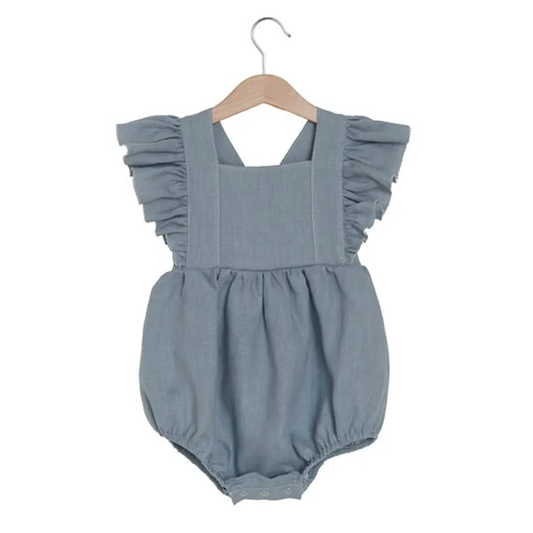 2021 Hot sale summer infant clothing baby romper newborn clothes linen cotton flutter sleeve backless baby rompers girl, Accept customized color
2021 Hot sale summer infant clothing baby romper newborn clothes linen cotton flutter sleeve backless baby rompers girl, Accept customized color