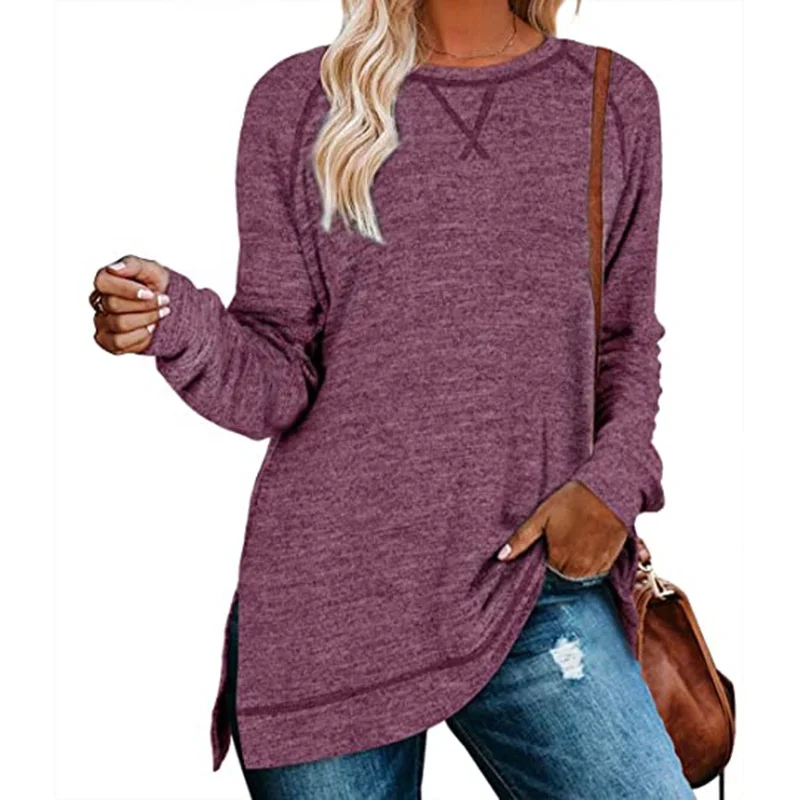 2021 New Spring Solid Color O-neck Long Sleeve Loose Shirt Sweatshirt Casual Top Daily Outfit Blouse Shirt for Women
2021 New Spring Solid Color O-neck Long Sleeve Loose Shirt Sweatshirt Casual Top Daily Outfit Blouse Shirt for Women