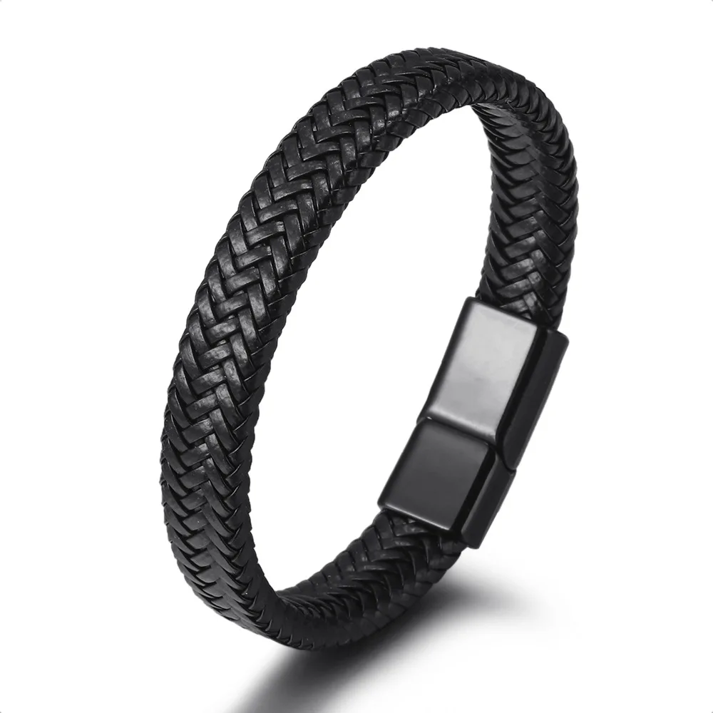 2024 New Alloy Men's Simple Bracelet Wear-resistant Leather Rope Braided Bracelet Jewelry Magnetic Clasp Men Leather Bracelet
2024 New Alloy Men's Simple Bracelet Wear-resistant Leather Rope Braided Bracelet Jewelry Magnetic Clasp Men Leather Bracelet