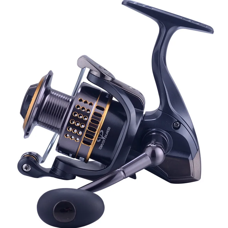 LYW TA 13+1RB Spinning Fishing Reel Casting 1000 2000 3000 4000 5000 6000 Metal Carbon Steel Spinning Reel Sea Bream Wheel, Gray