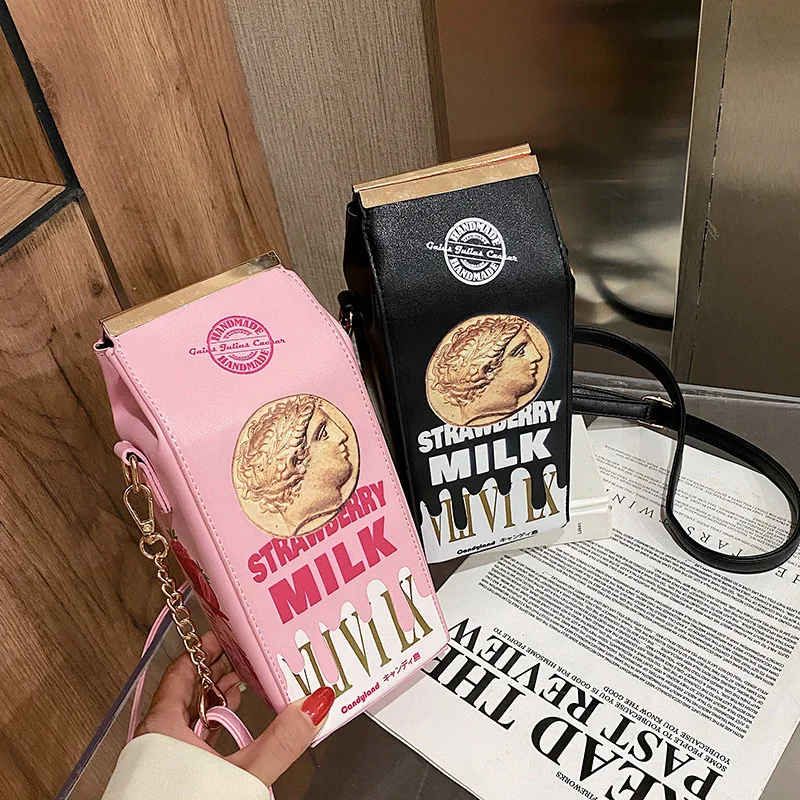 Female Ins Cute Milk Box Design Cartoon Print Handbags for Women 2020 Trend Small PU Leather Crossbody Bags Shoulder Chain Bag
Female Ins Cute Milk Box Design Cartoon Print Handbags for Women 2020 Trend Small PU Leather Crossbody Bags Shoulder Chain Bag