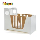 high quality white wooden baby playpen crib for wholesale W08E034