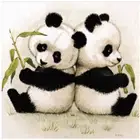 TINMI ARTS 5D Diamond Painting Panda Twins Full Square Kits for Adults DIY Mosaic Cross Stitch Pattern Handmade kits