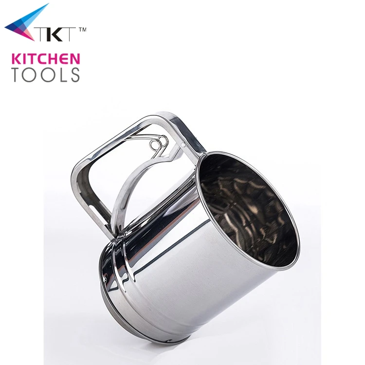 Promotion High Quality Classic Double Mesh Screen Semi-automatic Stainless Steel Flour Sifter and Bonus Silicone Coaster, Natural color
Promotion High Quality Classic Double Mesh Screen Semi-automatic Stainless Steel Flour Sifter and Bonus Silicone Coaster, Natural color