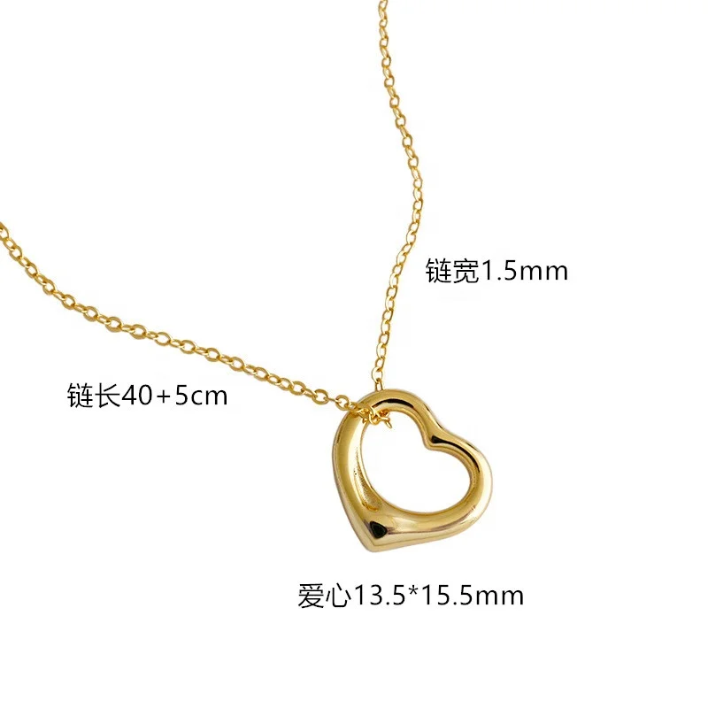 Wholesale Fashion Women Jewelry 18K gold plated and Sterling 925 Silver Heart Pendant Necklace For Ladies
Wholesale Fashion Women Jewelry 18K gold plated and Sterling 925 Silver Heart Pendant Necklace For Ladies