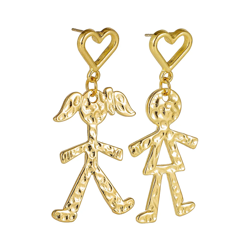 3D fashion alloy abstract boy girl earrings cute and interesting charm earrings diy handmade exquisite gift for women jewelry, Picture shows
3D fashion alloy abstract boy girl earrings cute and interesting charm earrings diy handmade exquisite gift for women jewelry, Picture shows