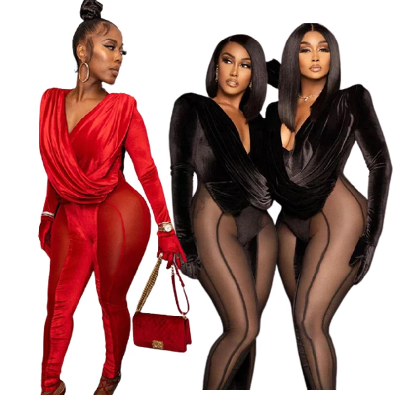 NS043 Winter spring velvet jogging suit tracksuit rompers women sexy mesh jumpsuits playsuits, Picture
NS043 Winter spring velvet jogging suit tracksuit rompers women sexy mesh jumpsuits playsuits, Picture