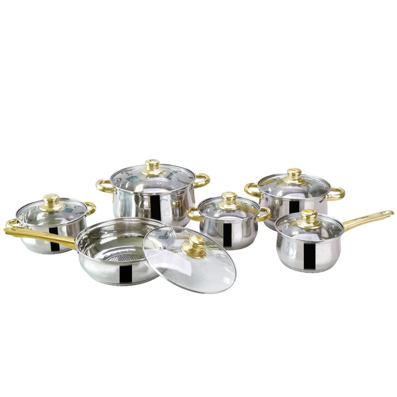 12 Pcs Stainless Steel Cookware Set Cooking Pan Set Kitchenware Gift With Glass Lid 12 Pcs Cookware Set
12 Pcs Stainless Steel Cookware Set Cooking Pan Set Kitchenware Gift With Glass Lid 12 Pcs Cookware Set