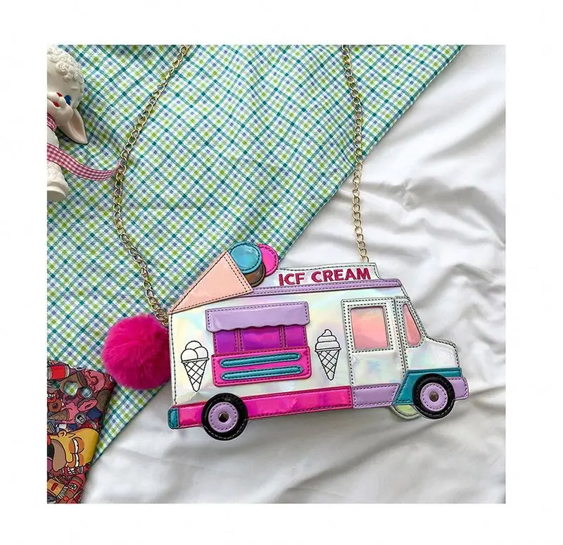 Personality Colorful Laser Shoulder Bag 2020 New Fashion Women Creative Ice Cream Car Messenger Bag Girls Chain Crossbody Bags
Personality Colorful Laser Shoulder Bag 2020 New Fashion Women Creative Ice Cream Car Messenger Bag Girls Chain Crossbody Bags