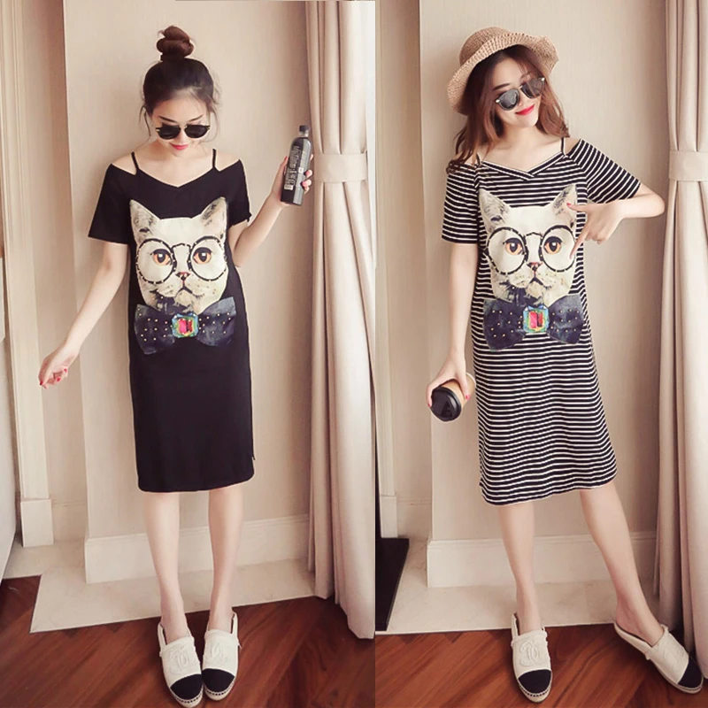 Summer new south Korean version of a one-word collar strapless dress a long girl T-shirt skirt, Black
Summer new south Korean version of a one-word collar strapless dress a long girl T-shirt skirt, Black