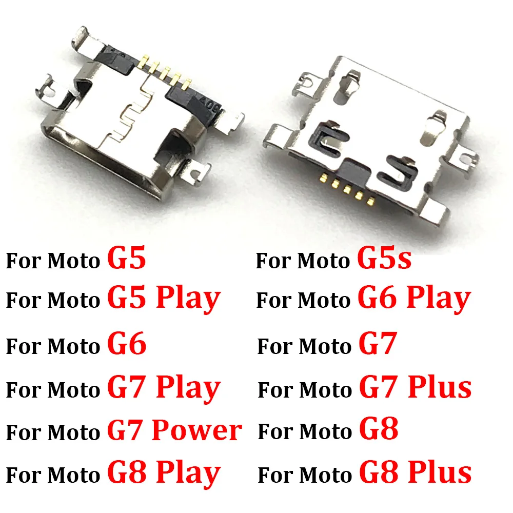

USB Charger Socket Conector For Moto G5 G5S G5S G6 G7 Plus G8 G9 Power Play USB Charging Port Connector placa de carga