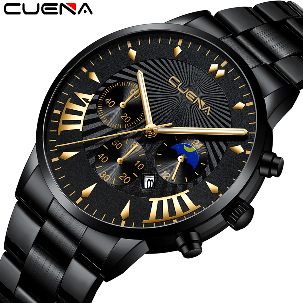 Cuena Brand Fashion Stainless Steel strap quartz movement automatic man watch reloj, 12 colors
Cuena Brand Fashion Stainless Steel strap quartz movement automatic man watch reloj, 12 colors