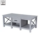Room Furniture Modern Open Shelving Design Living Room Durable Furniture Wood Coffee Table With Drawer