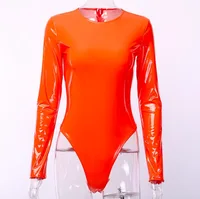 Sexy Pink PU Leather Bodysuit Shiny Neon Green Orange Long Sleeve Vinyl Bodysuit Shirts Ladies One Piece Shorts Jumpsuit Rompers
Sexy Pink PU Leather Bodysuit Shiny Neon Green Orange Long Sleeve Vinyl Bodysuit Shirts Ladies One Piece Shorts Jumpsuit Rompers