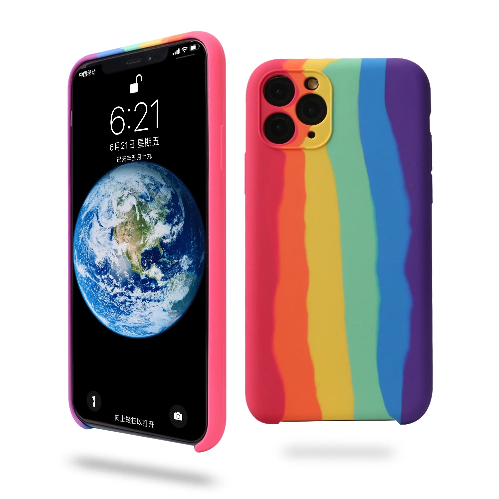 Women Fashion gradient Soft Touch Liquid Silicone purple rainbow color cell phone case for iphone 11 pro max 
Women Fashion gradient Soft Touch Liquid Silicone purple rainbow color cell phone case for iphone 11 pro max