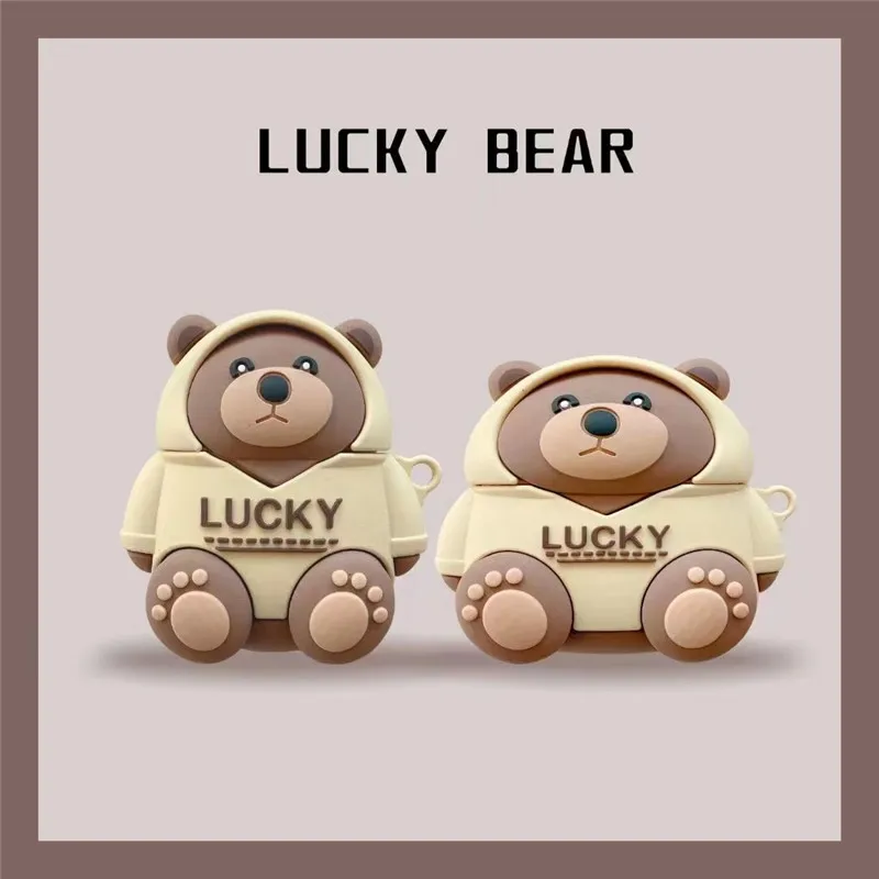 Wholesale Cute Bear Designer Protective Case Silicone Holder Earphone Case Cover Designer Accessories for Airpods 1 2 Pro
Wholesale Cute Bear Designer Protective Case Silicone Holder Earphone Case Cover Designer Accessories for Airpods 1 2 Pro